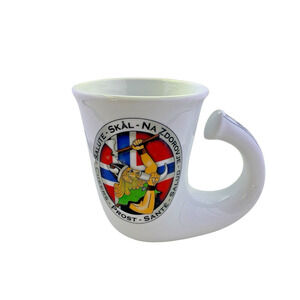 Mug-Viking w/Axe - Skal Na Zdorovje Salud Sante Prost Cheers Salute NEW